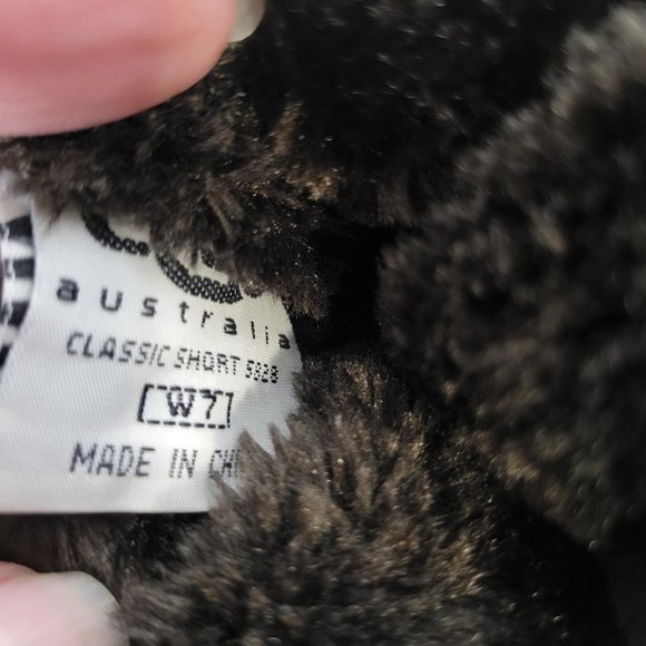 UGG Australia Brown Ribbon Lace Up Sheepskin Wool Boots Womens Size W7 - Picture 7 of 7